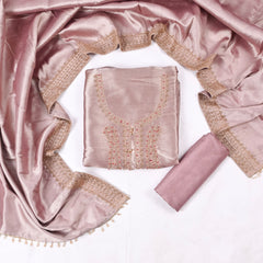 Giraffe Silk Light Pink Unstitched Suit