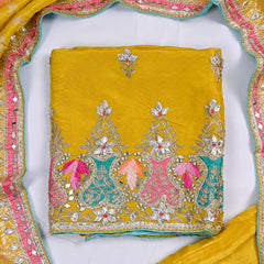 Shimmer Yellow Unstitched Suit