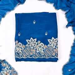 Crepe Blue Unstitched Suit