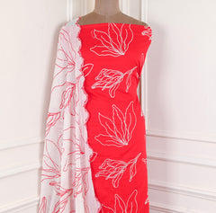 Cotton Red Unstitched Suit