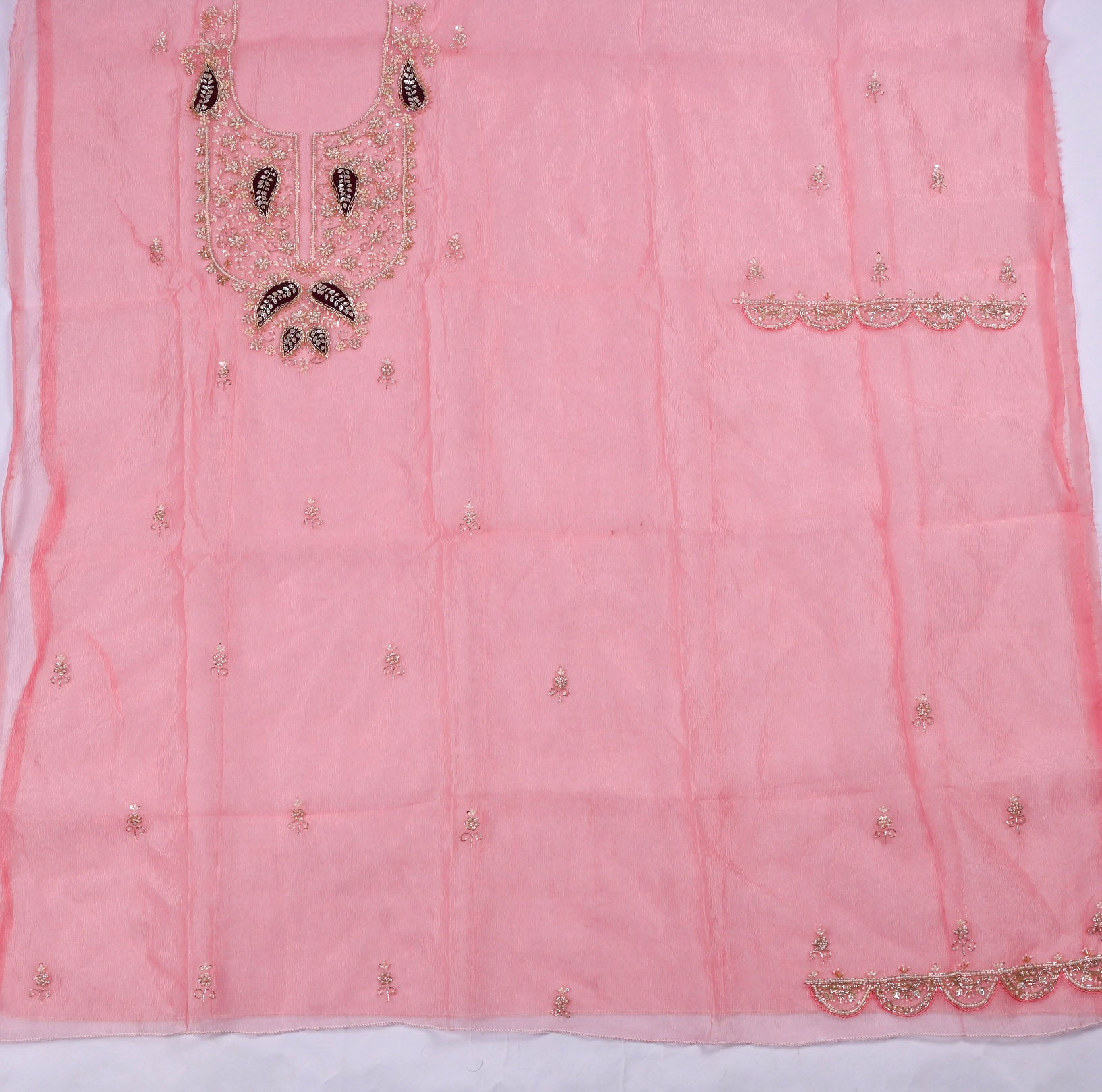Shimmer Pink Unstitched Suit