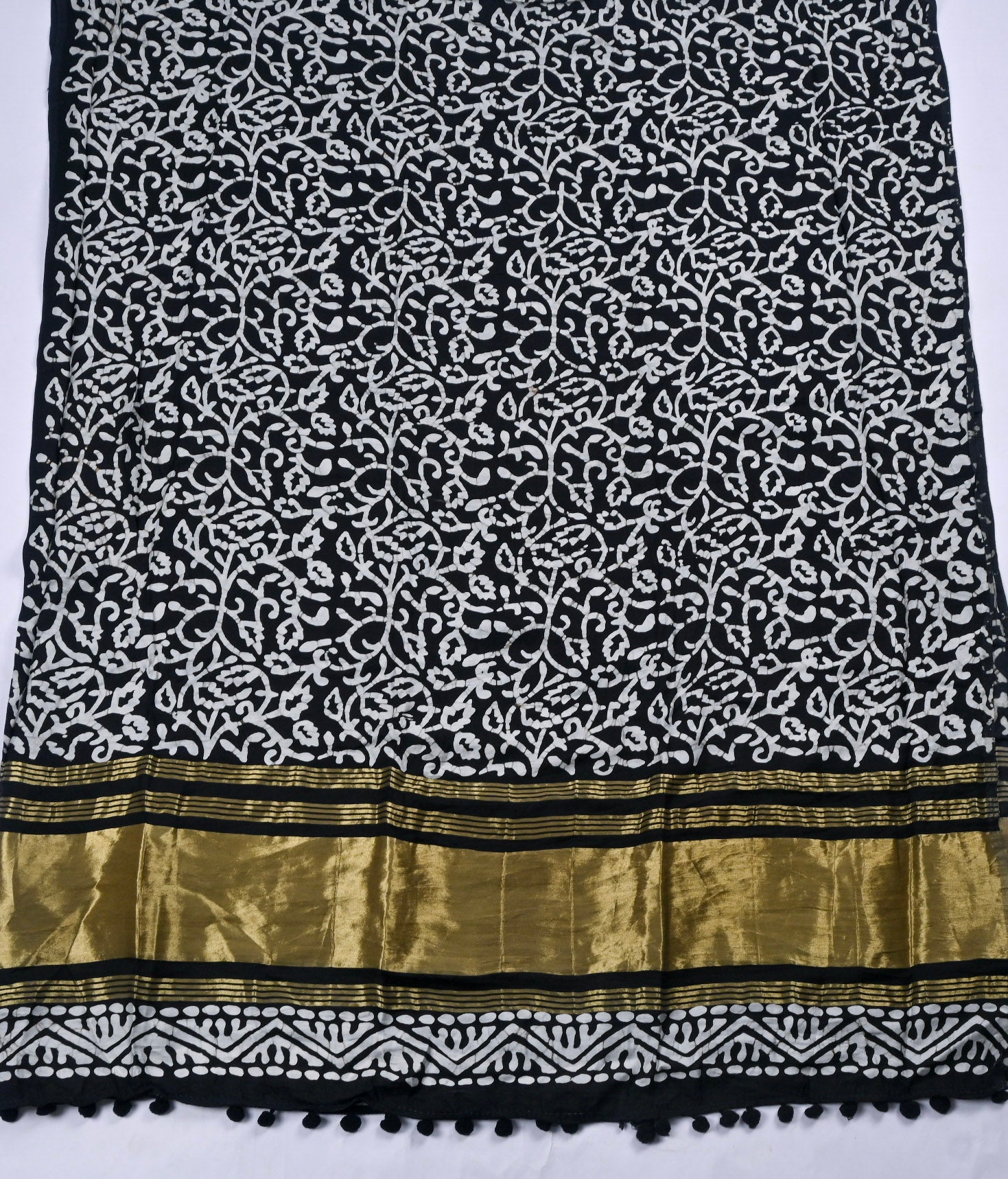 Cotton Black Unstitched Suit