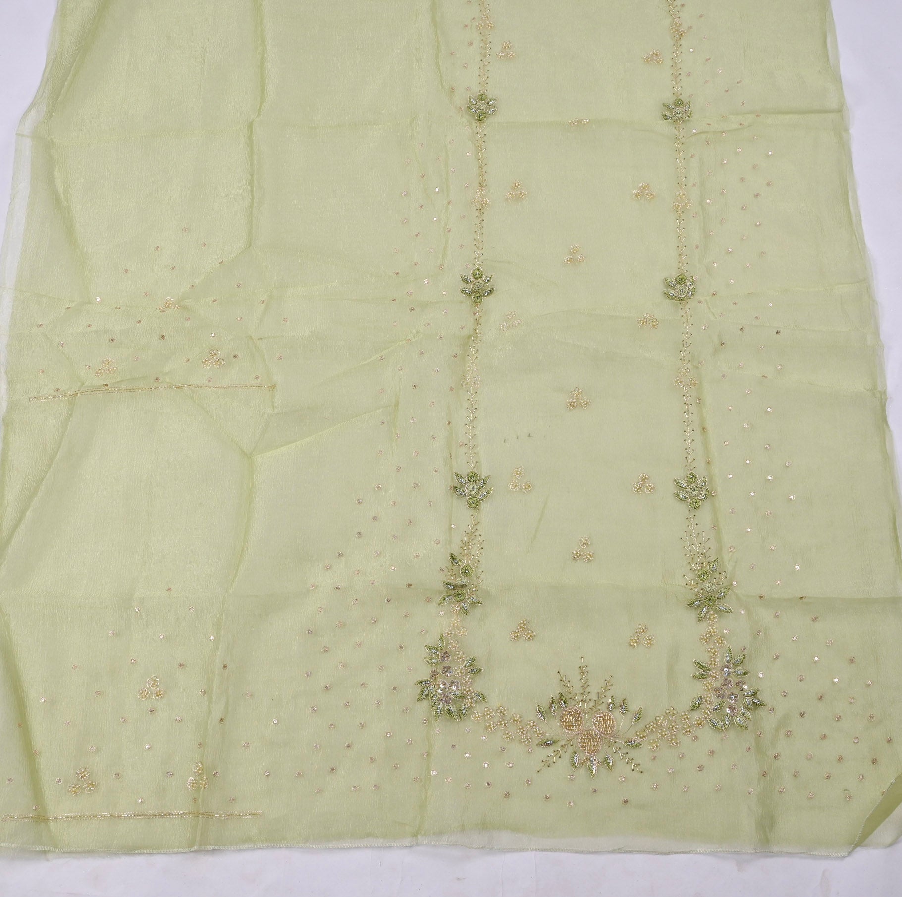 Crush Green Unstitched Suit