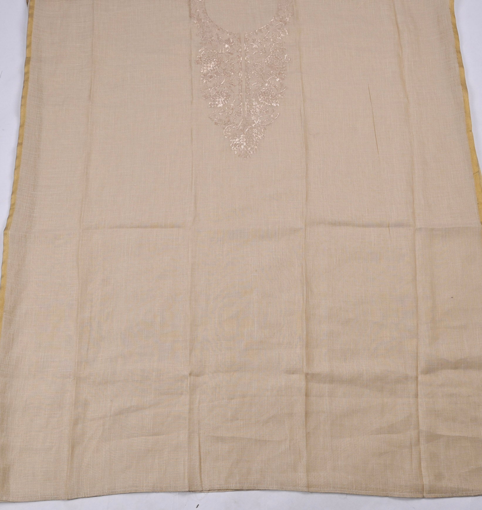 Linen Beige Unstitched Suit