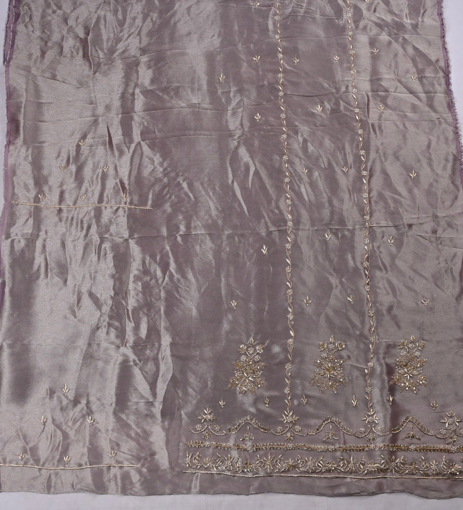Giraffe Shimmer Purple Unstitched Suit