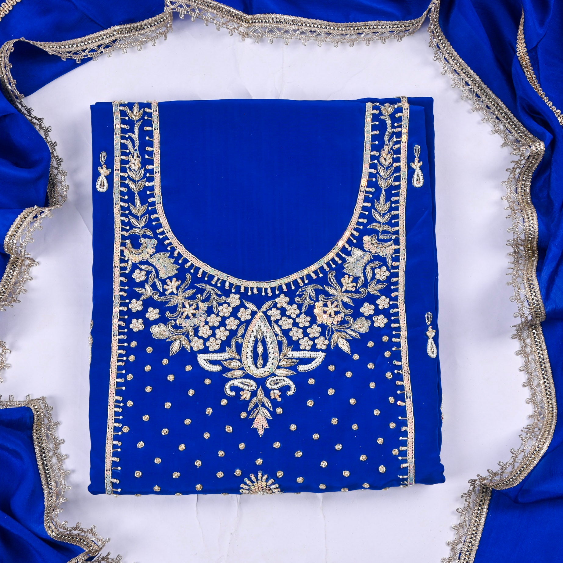 Crepe Blue Unstitched Suit