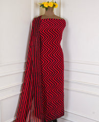Crepe Red Unstitched Suit