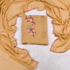 Georgette Mustard Yellow Unstitched Suit