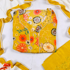 Mul Check Yellow Unstitched Suit