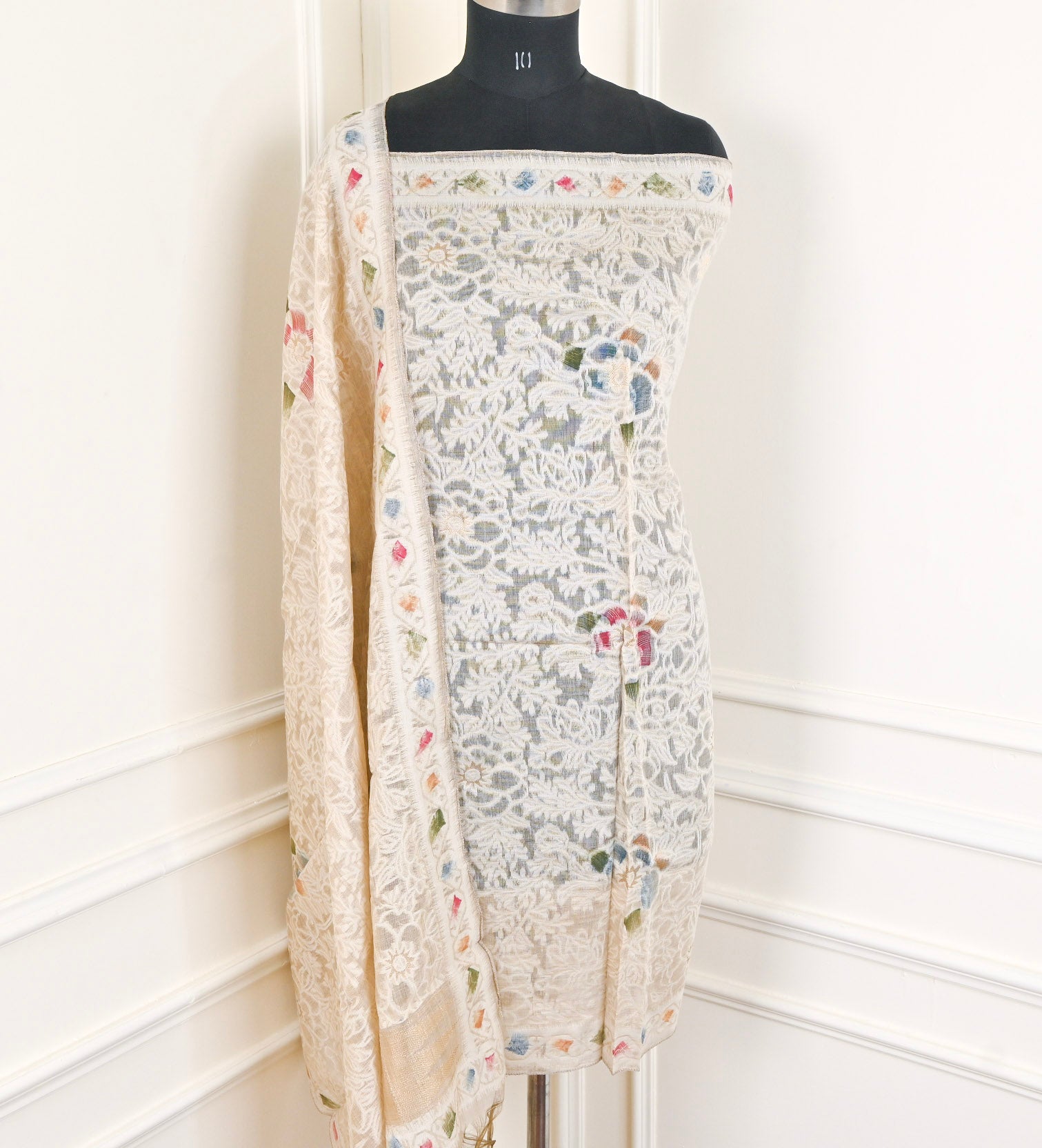 Linen Off-white Unstitched Suit
