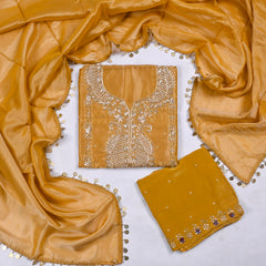 Shimmer Yellow Unstitched Suit