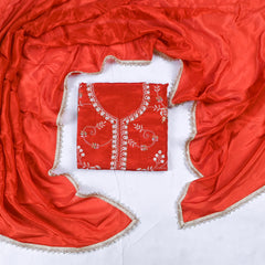Crepe Rust Unstitched Suit