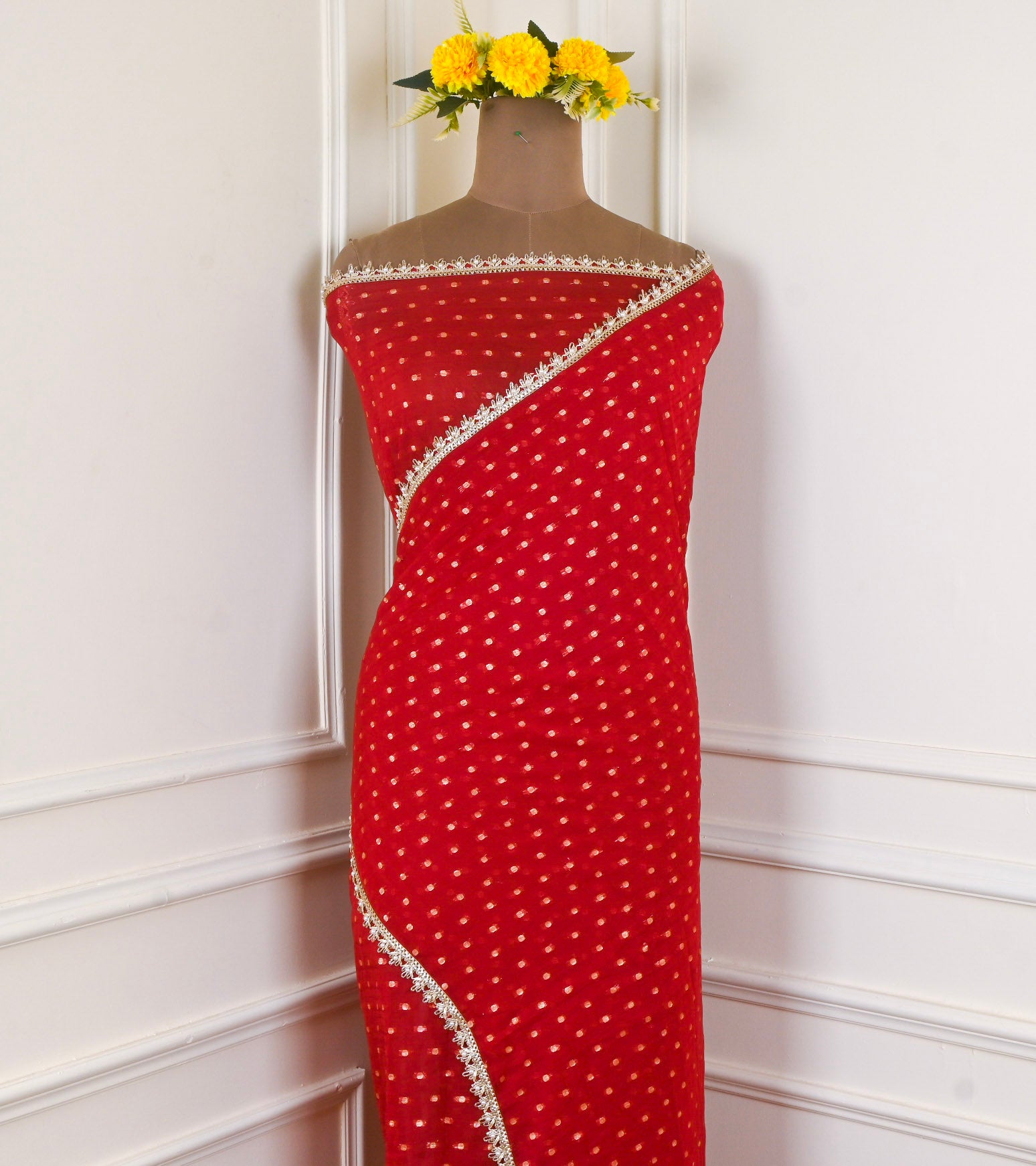 Crepe Red Unstitched Suit