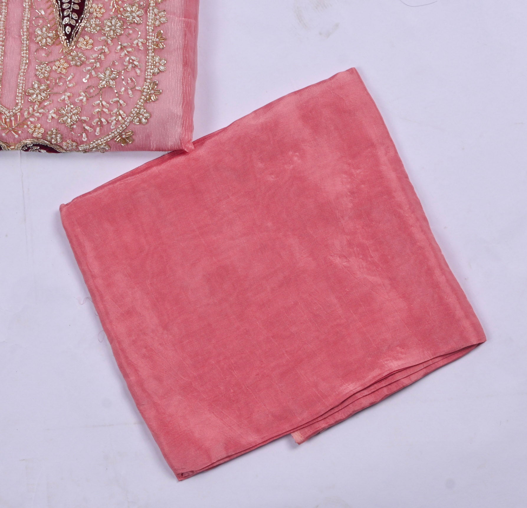 Shimmer Pink Unstitched Suit