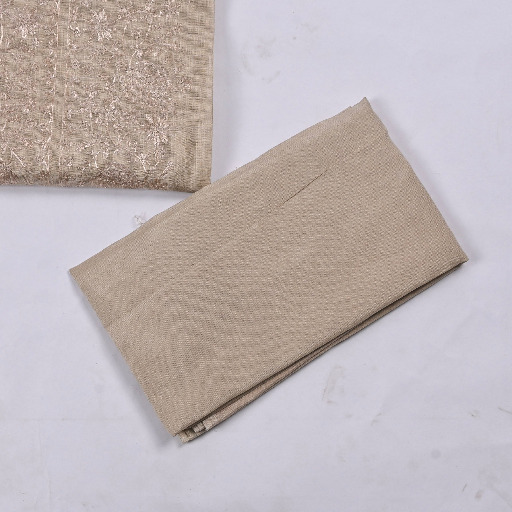 Linen Beige Unstitched Suit