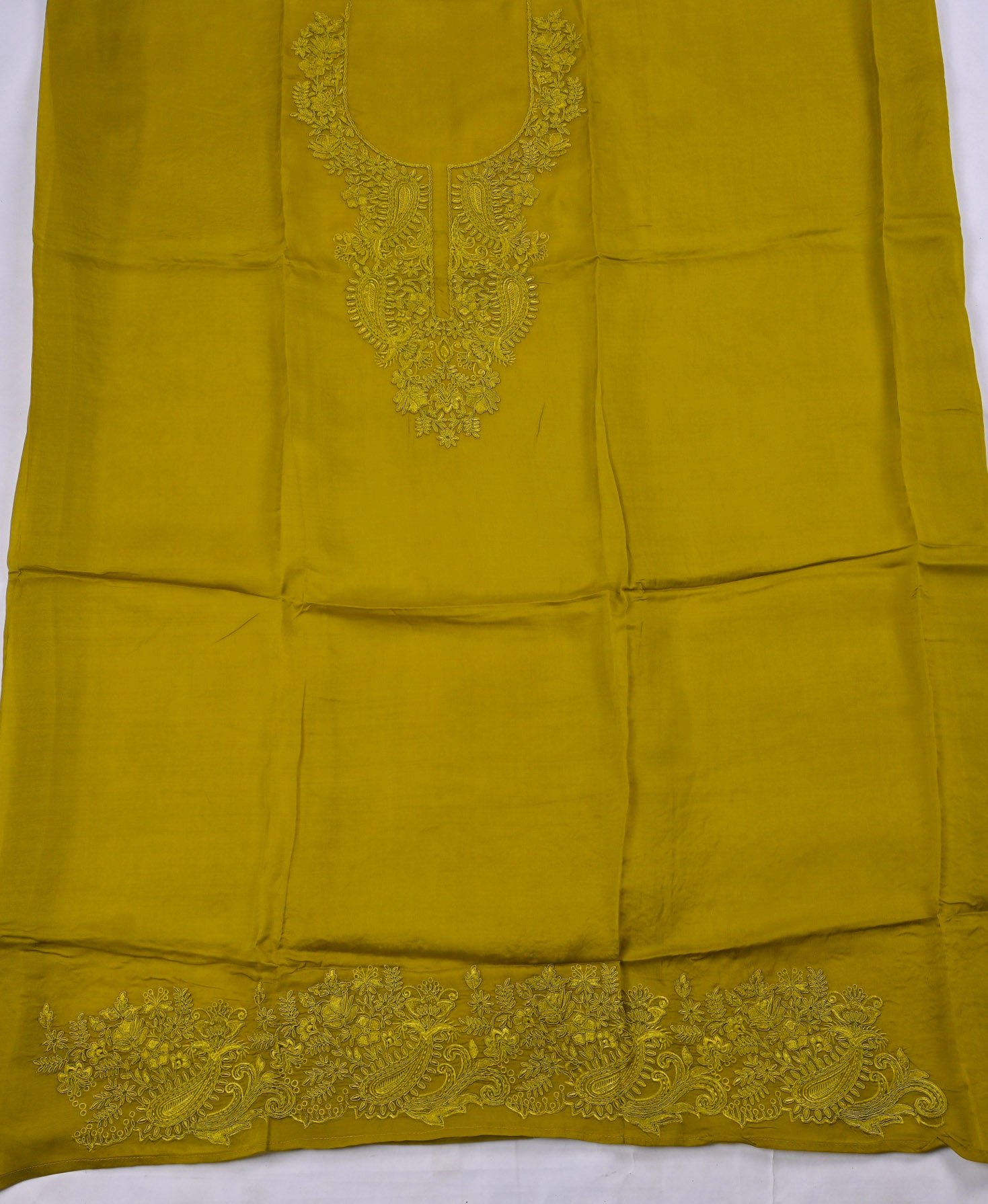Organza Mehandi Unstitched Suit