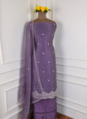 Crush Purple Unstitched Suit