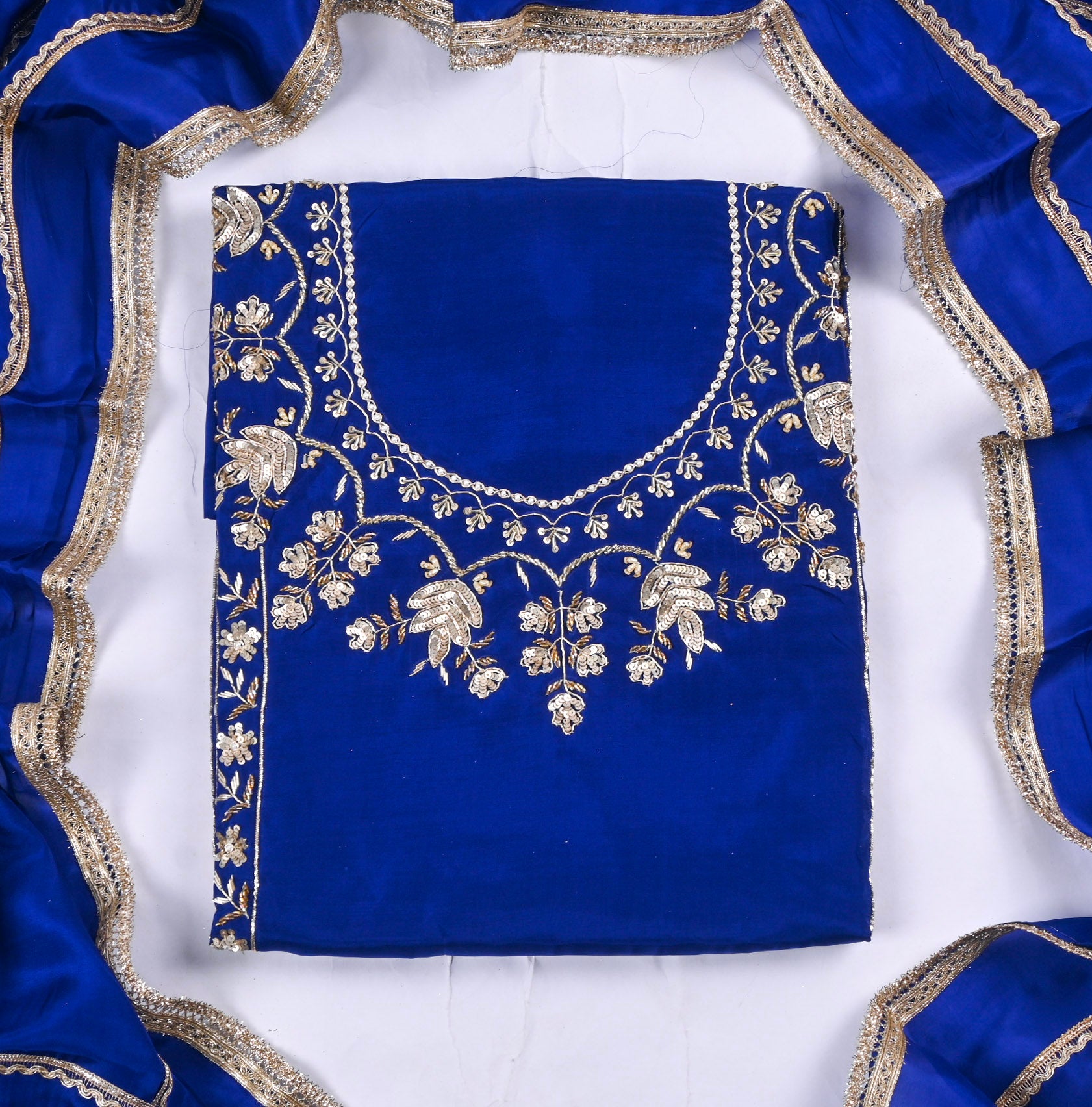 Crepe Blue Unstitched Suit