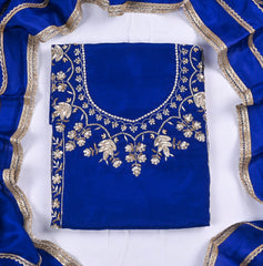 Crepe Blue Unstitched Suit