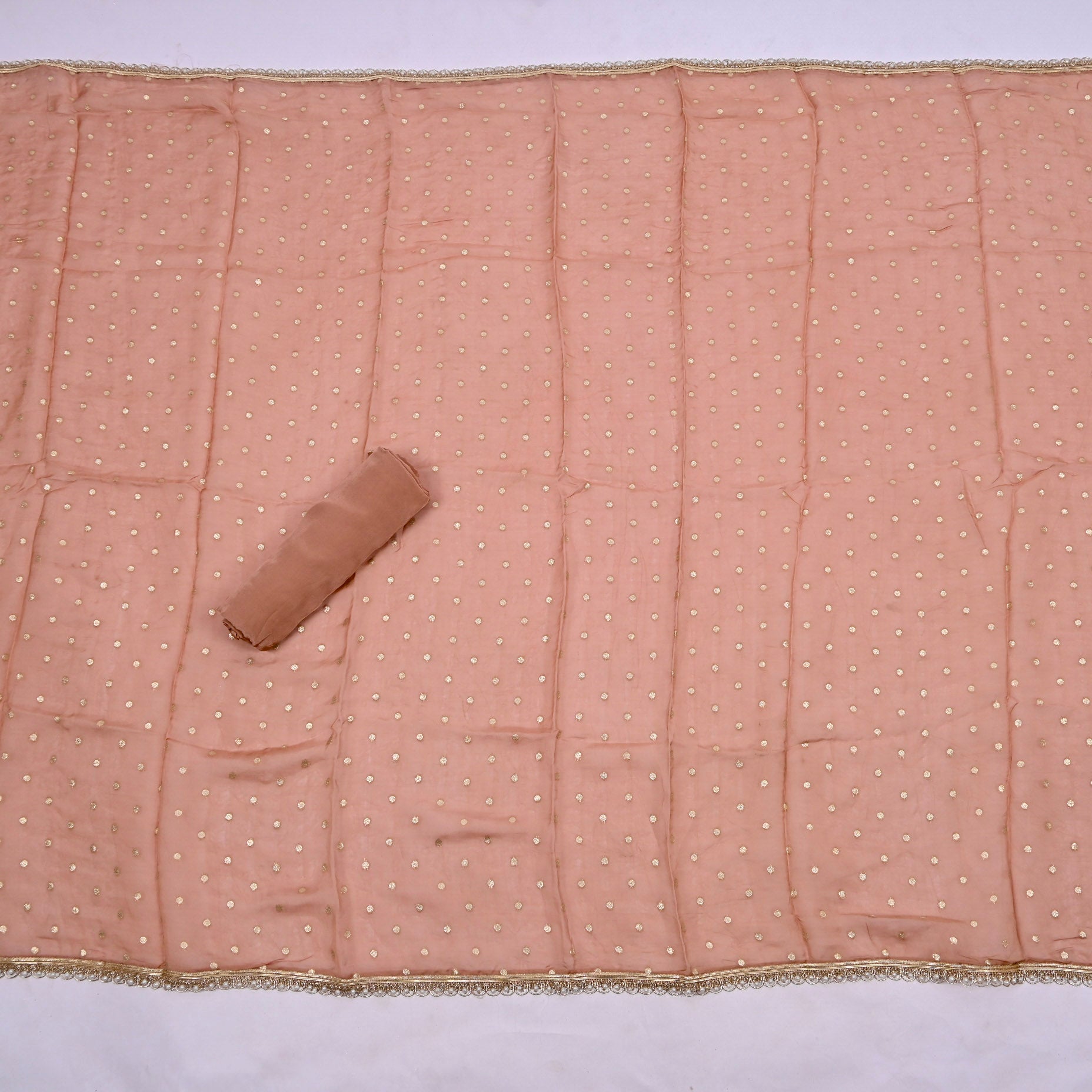 Crepe Peach Unstitched Suit