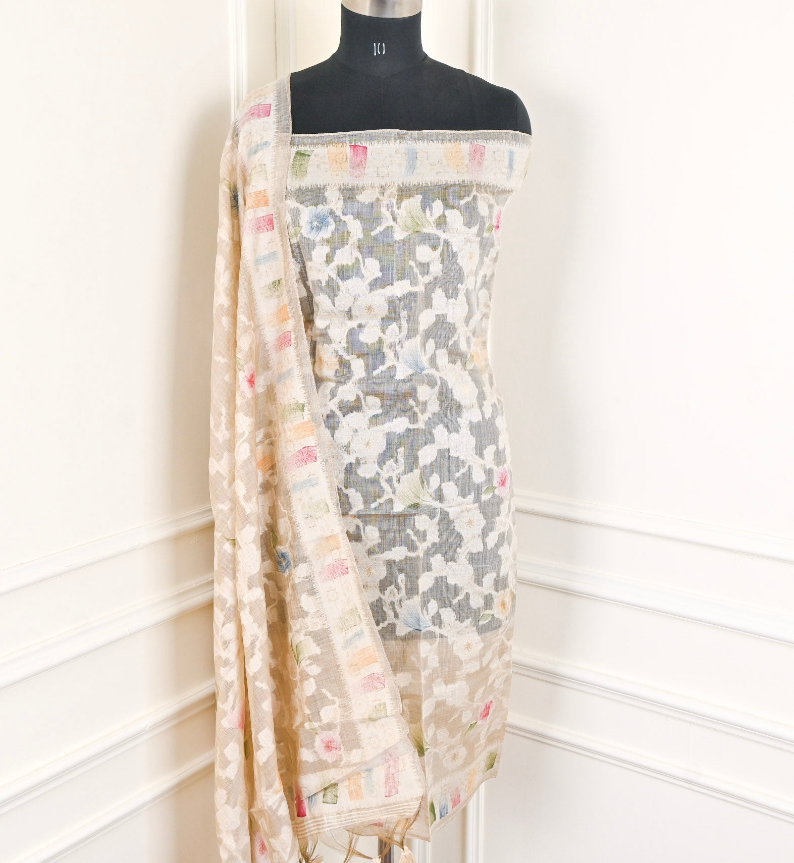 Linen Off-white Unstitched Suit