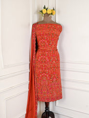 Crepe Mustard Unstitched Suit