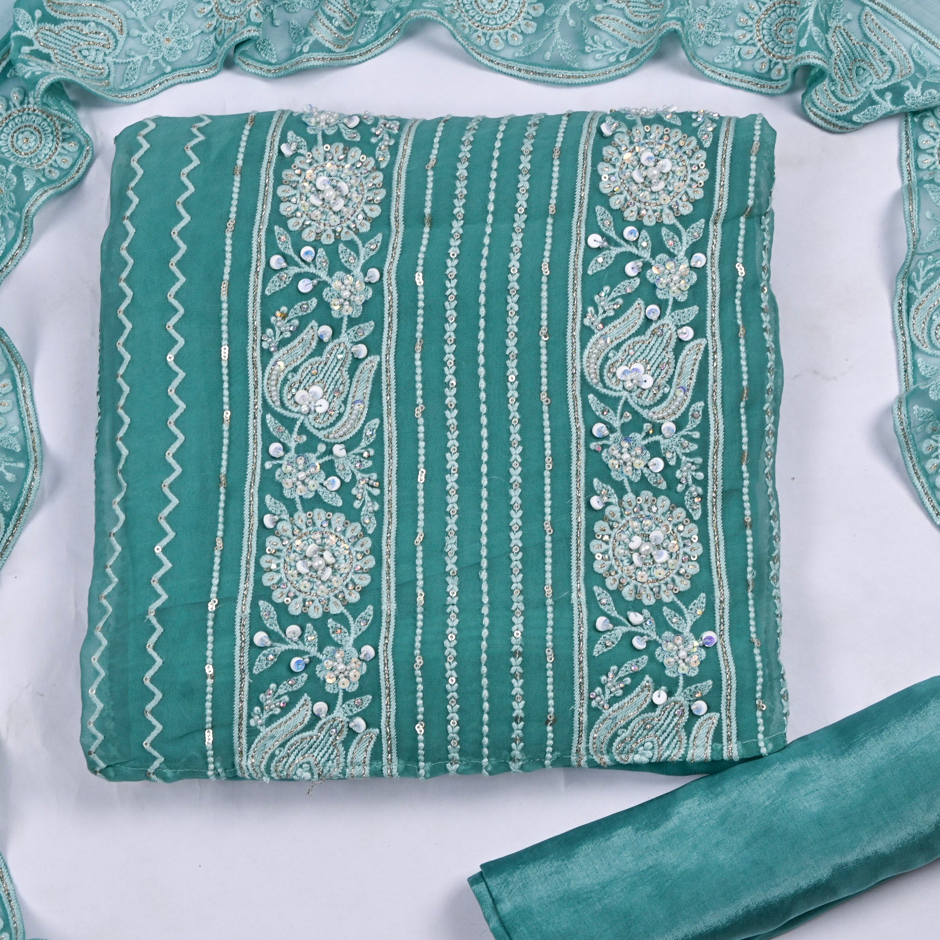 Georgette Ferozi Unstitched Suit