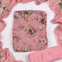 Chinon Pastel Pink Unstitched Suit