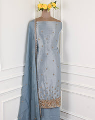 Shimmer Grey Unstitched Suit