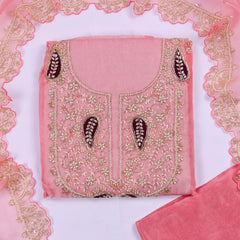 Shimmer Pink Unstitched Suit