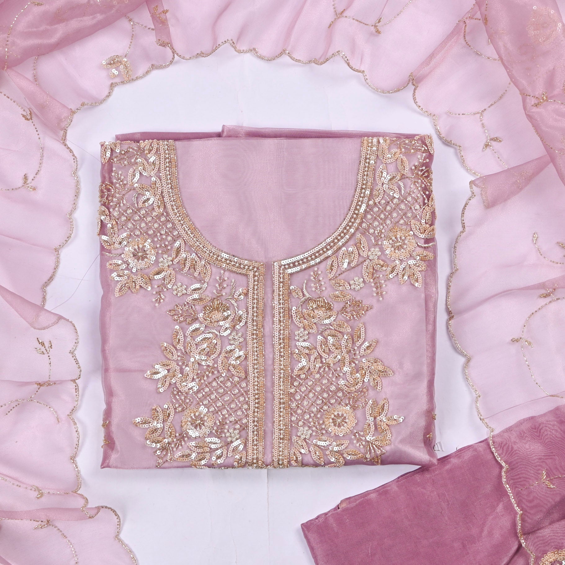 Glass Purple Unstitched Suit