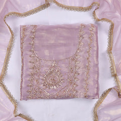 Sasha Silk Lavender Unstitched Suit
