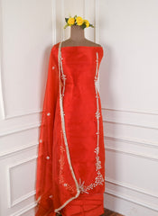 Rust Glass Shimmer Unstitched Suit
