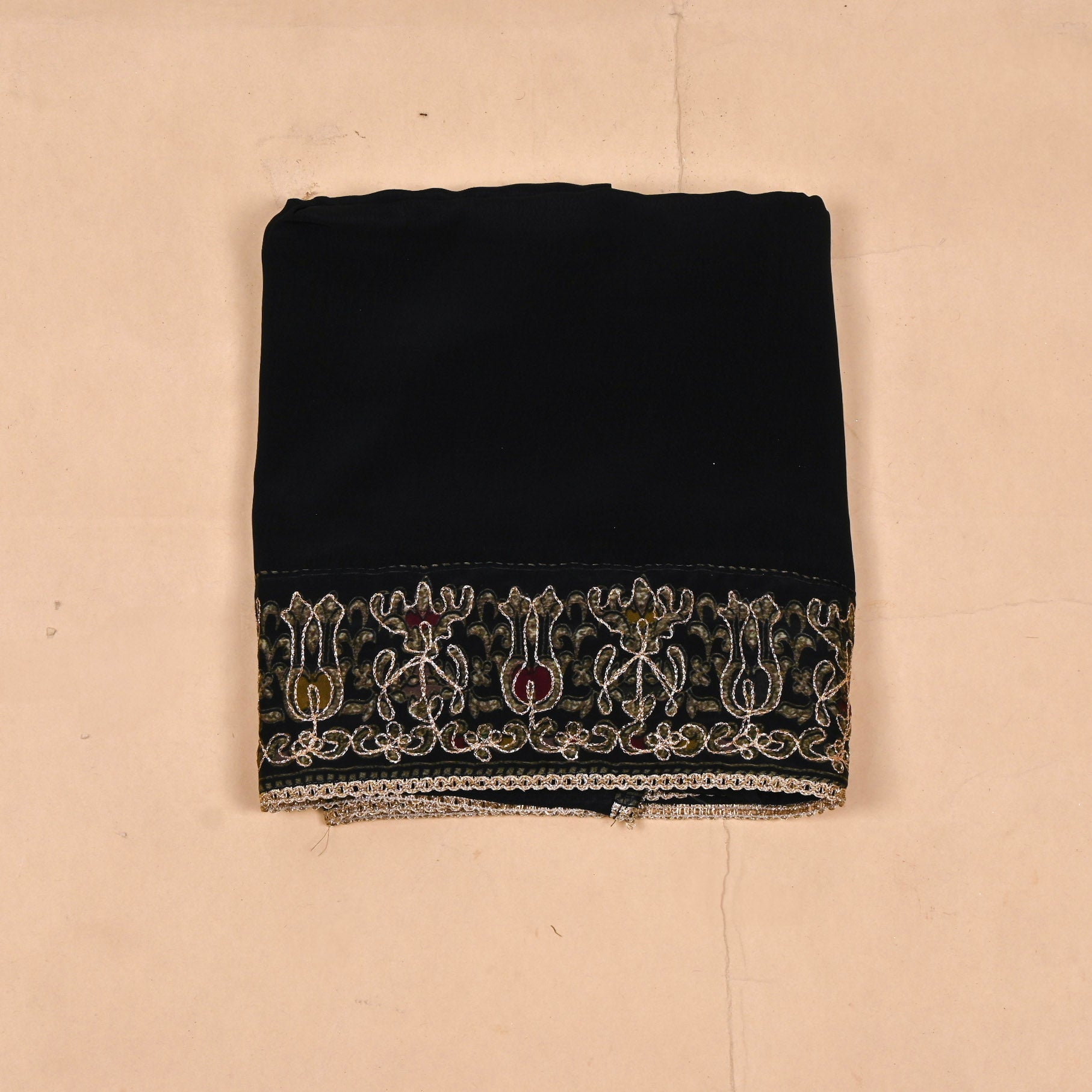 Organza Black Unstitched Suit