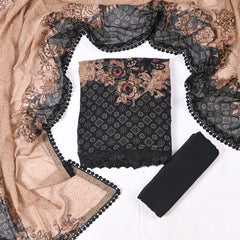 Georgette Beige Unstitched Suit