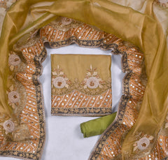 Shimmer Golden Unstitched Suit
