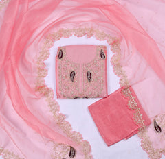 Shimmer Pink Unstitched Suit