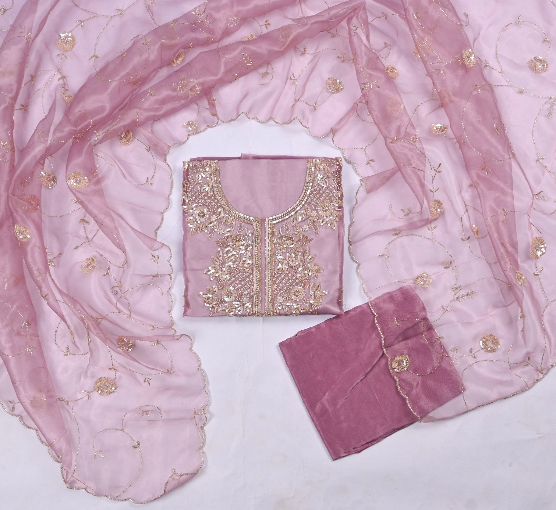Glass Purple Unstitched Suit