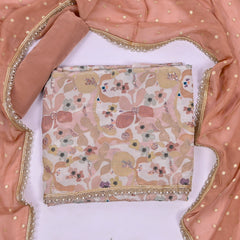 Crepe Peach Unstitched Suit