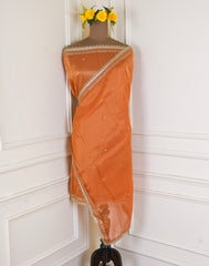 Shimmer Rust Stitched Lehenga Suit