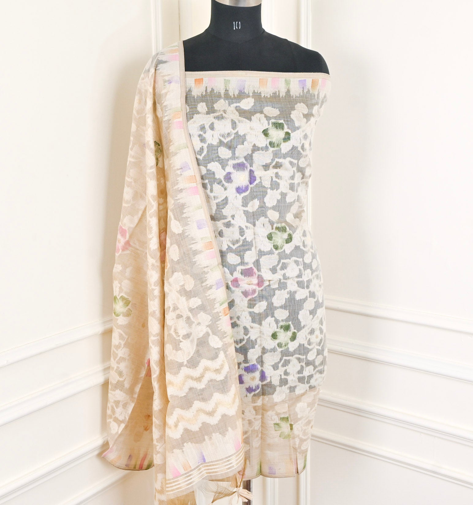 Linen Off-white Unstitched Suit