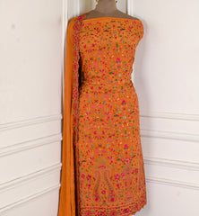 Crepe Mustard Yellow Unstitched Suit