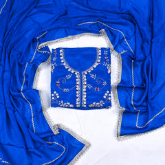 Crepe Blue Unstitched Suit