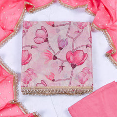 Shimmer Pink Unstitched Suit