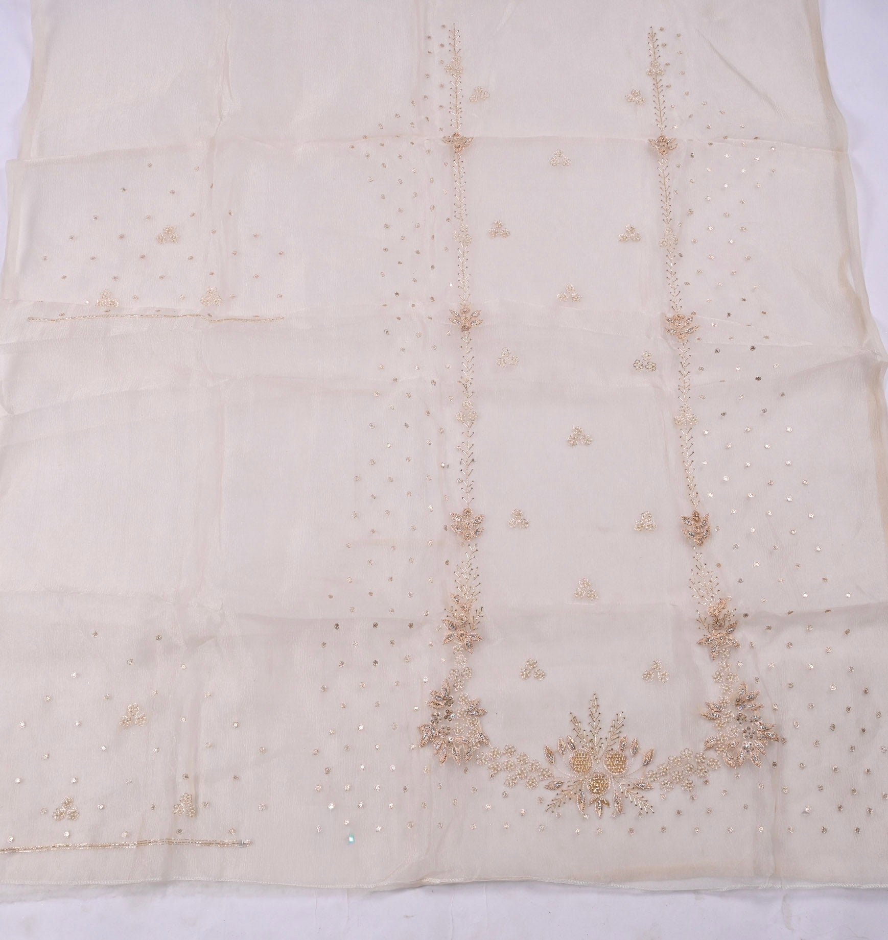 Crush Beige Unstitched Suit
