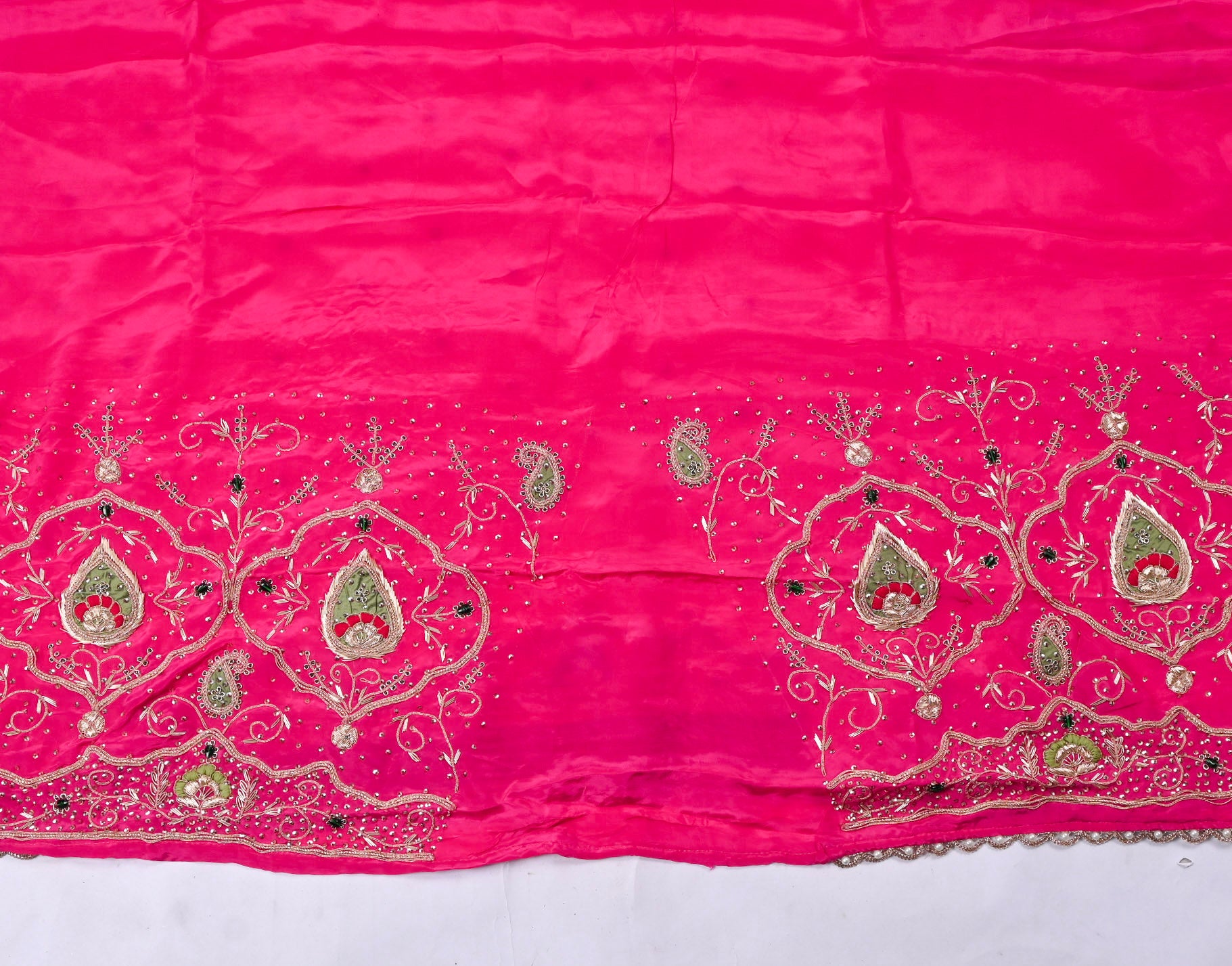 Glass Tissue Pink Unstitched Suit