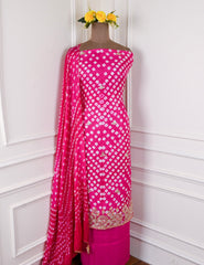 Muslin Pink Unstitched Suit