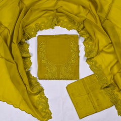 Organza Mehandi Unstitched Suit