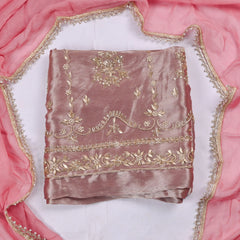 Giraffe Shimmer Pink Unstitched Suit