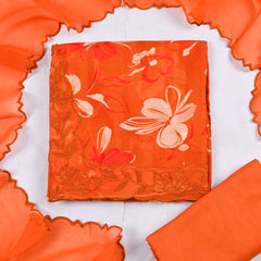 Mul Check Orange Unstitched Suit